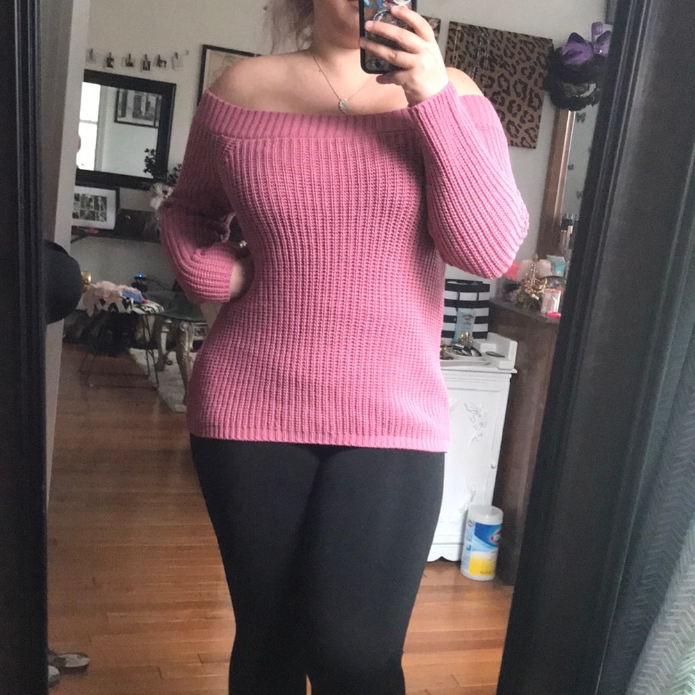Off the shoulder sweater